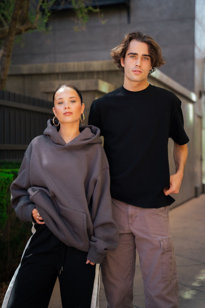 280GSM "Charcoal" Perfect Blank Drop Shoulder T Shirt